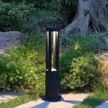 Nov Slog Nepremočljiva 15W LED Vrt, Travnik Svetilka Moderne Aluminija Steber Svetlobe na Prostem Dvorišče Vile Krajine Travnik Stebričke Svetlobe