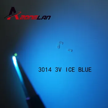 SMD 3014 LED 50PCS/VELIKO Chip ice blue Ultra Svetla 0.1 W 8-10LM 30mA 3V Površinski Čip Svetleče Diode Žarnice SMD Noge