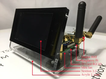 Duplex MMDVM UHF VHF UV dostopne točke Za P25 DMR YSF DSTAR NXDN + Raspberry Pi 3B + Akril Primeru + 3.2/4.3 palčni LCD Nextion