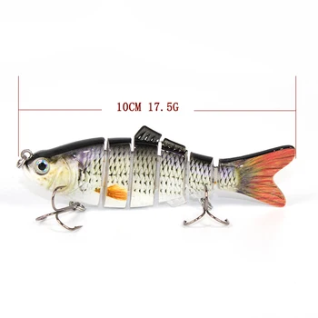 1PCS Fishing Lure Multi Spojen Težko Vabe 10 cm za 19,5 g Veren Swimbait Skupno Vabe Wobblers Ribolov Isca 6 Segmentov Crankbait - 