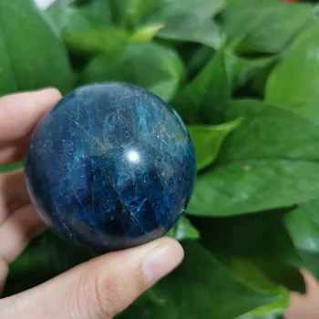 50-60mm na Naravno modrem dragih kamnov apatite kamen področju quartz crystal reiki healing žogo z lesa stojalo za dekoracijo doma darilo - 
