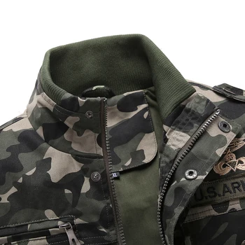 Novo leto 2020 Vojske Vojaška Jakna Moški Taktično Prikrivanje Priložnostne Moda Bomber Jakne Mens blagovno Znamko Pozimi Debele Outwear Parkas 6XL - 
