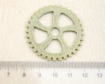 15pcs/veliko 40mm antični bronasti Big Prestavi čar Obeski DIY nakit za zapestnico, ogrlico, uhane - 