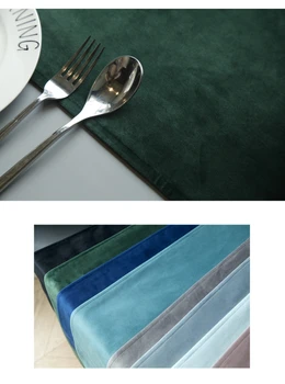 Preprost žamet namizni tekač mizico mat krpo barva žamet prtom posteljo brisačo kabinet pokrov - 