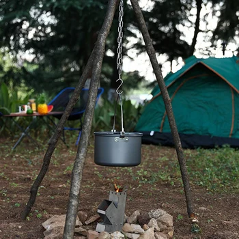 Camping Kuhanje Set Firepit Pripomoček za Zunaj Nastavek za Žar Rack - 