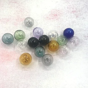 10pcs/veliko 25 mm 9 barvo votlega stekla žogo z zakonsko luknjo krog steklenico mehurček tehtnica stekla svetu orbs nakit ugotovitve kroglice dekor - 