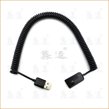 1M/3M USB 2.0 Tip A Moški-Ženski Kabel Podaljšek Curl Pomlad Edinstven Računalnik Kratek Kabel Črn nadomestni Dodatki - 