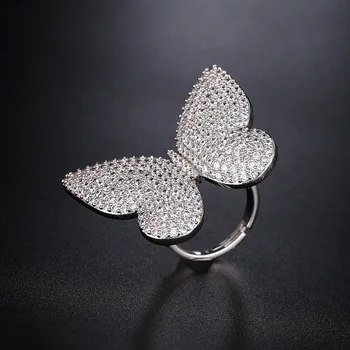Baker mikro-vdelan cirkon, tri-dimenzionalni butterfly nakit, polno diamant nakit, modne ženske pribor, exquisit - 
