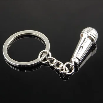 Mikrofon mike keychain chaveiros ključnih verige llaveros ključa imetnika porte clef ključe obesek za ključe ključ - 