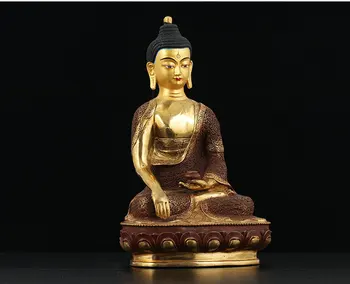 31 CM VELIKE debelo kip bude # Tibera Buddhism Sakyamuni Amitayus Buda pozlačeno medenina kip DOMA Talisman - 