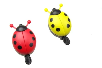 Nov Kolesarski Zvonec Lepe Jekla, Plastike Ladybug Obroč Bell Svež Zvok Kolesarski Zvonec Lep Fant, Risanka Hrošč Vožnjo Rog Alarm - 