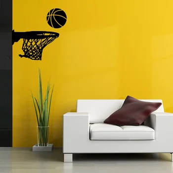 Ustvarjalne Košarkarski obroč Stenske Nalepke, dnevna soba dekoracijo za dom umetnosti nalepke PVC Izmenljive šport Steno robu Nalepke - 