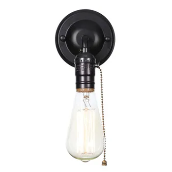 Ameriški državi slog sodobnega Edison žarnica retro eno glavo hodnika dnevne sobe, mini dekoracijo preprosta majhna stenska svetilka - 