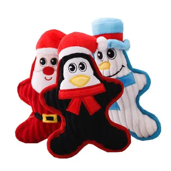 1PC Santa Claus Pingvin Snežaka Pet Molars Zob Lutka BB Imenuje Pet Božično Igrača za Sondirne Plišastih Ugriz-odporne Igrače za Hišne živali Orodja - 
