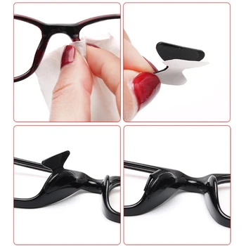 10 Parov Očala sončna Očala Lepilni Silikonski Non-slip Stick na Nos Blazinice 2XPC - 