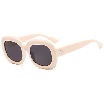 2020 Retro Ovalne Ženske sončna Očala Zaviti Stil, Plastični Okvir sončna Očala Ženski Akril Leče UV400 Zaščito Očala Ženske - 
