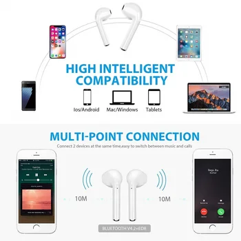 I7s TWS Brezžične Bluetooth Slušalke za Huawei P8 Lite P8lite P8 Max P9 Lite 2017 P9lite Glasbe Slušalka Polnjenje Box - 