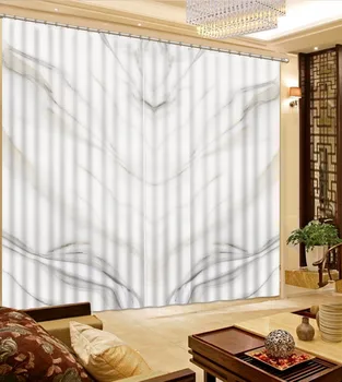 Luksuzni Okno Dnevna Soba Zavese marmorja vzorec Tiskanje Kuhinja Blackout Zavese Plošča Trdna Zavese - 