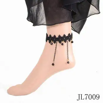 Nova Moda Poceni Čipke Anklet Lolita Black Nakit Za Dekleta Dodatki - 