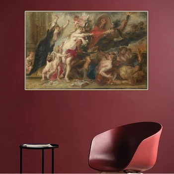 Citon Peter Paul Rubens《Grozote Vojne》Platno Umetnosti Oljno sliko Umetnine Plakat Dekorativne Slike Stenski Dekor Doma Dekoracijo - 