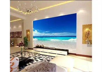 3d fotografije za ozadje po meri, 3d TV ozadje freske Pokrajino, lepo morje, se nastavitev TELEVIZORJA stene papirja 3d dnevna soba ozadje - 