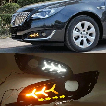 2Pcs LED DRL Dnevnih Luči z Vključite Opozorilne Luči za Buick Opel Kraljevski Oznake 2013 3 Barve - 