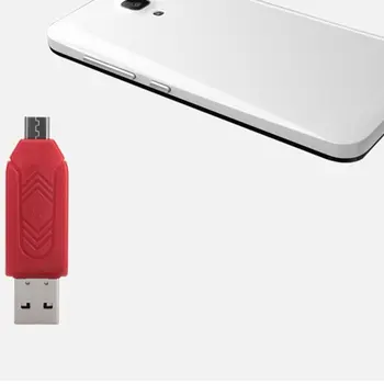 Univerzalna Čitalnika Kartic Mobilni telefon, PC card reader Micro USB OTG Card Reader OTG TF / S-D flash pomnilnik na Debelo - 
