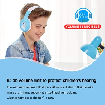 1pc Novo Za VT02 Otrok Bluetooth Slušalke 5.0 Zložljive Slušalke 85DB Podporo Online Razred Mikrofon Glasbo, Slušalke - 