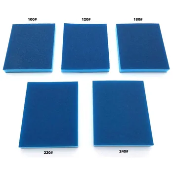 1-20/KOS 100*120mm Wet & Dry Brušenje Goba Disk šmirgl papir Pravokotne 100-240 Peska Modra Dvostranski Goba Pesek Blok - 