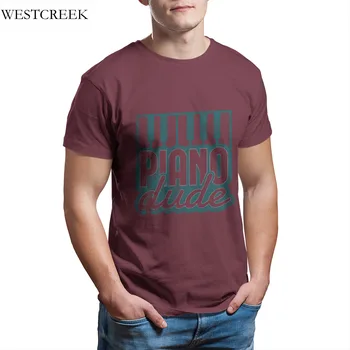 Moška T-shirt Klavir Pianist stari Moški T-Shirt Essentials po Meri Groot Prevelik Okrogle Ovratnik Groot 35386 - 