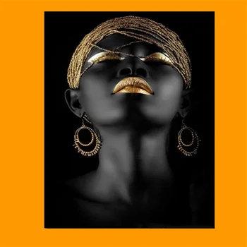 Osebnost Spray Slikarstvo Nepremočljiva Okras Sliko Gospodinjski Afriške Ženske Wall Art Na Platno Moda Platno Slikarstvo - 