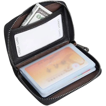 AUAU-Magnetno Zaščiteni RFID Moških in Žensk Usnje Večfunkcijsko Kartico Paket Paket Dokumentov za Sprejem Paket Kreditne Kartice - 