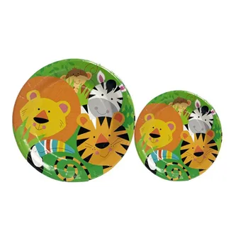 Jungle Živali Stranka Torto Toppers, Safari Rojstni Dekor Otroci Razpoložljivi Namizna Banner Baloni Safari Stranka Dobave - 