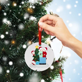 2020 Božično zabavo Dekoracijo Družino Xmas Tree Osebno Visi Obeski Ornament DIY Obrti Otroci Darilo - 