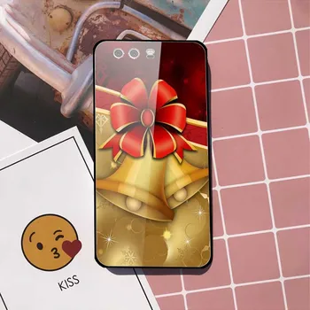 Božični Zvon Darilo Kaljeno Steklo Telefon Primerih Kritje Lupini za Huawei Mate 20 30 40 P20 P30 P40 Lite Pro Plus P Smart 2019 - 
