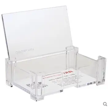 Plastični Poslovno Kartico Sim Desk Pribor Pregleden Eleganten Minimalističen Kartico Stojijo Velike Zmogljivosti, Akril Zaslon - 