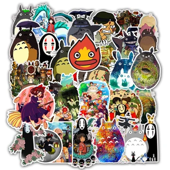 50PCS Hayao Miyazaki Anime Grafiti Nalepke DIY Hladilnik Skateboard Kitara Laptop Nepremočljiva Risanka Nalepke Šala za Otrok Igrača - 