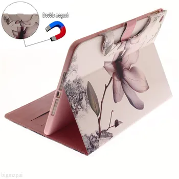 Srčkan Živali Tiskanja PU Usnjena torbica za Apple ipad mini 4 Tablete Primeru Knjigi Flip Denarnice Stojalo Roko Zaščitni ovitek za ipad mini4 - 