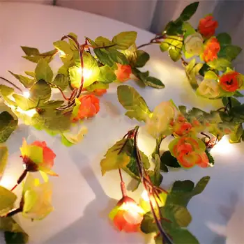2M 20 Led cvetnih listov garland baterije delujejo Baker LED pravljice niz lučke za božična poroka dekoracija stranka dogodek - 