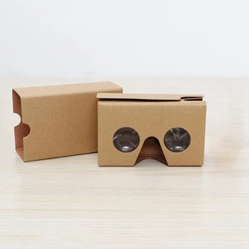 2PCS 3D Očala za Google Kartonske V2 VR Valencia 4.5 - 6Inch Pametni telefon z Glavo - 