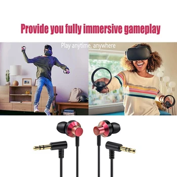 V Uho VR Čepkov za Oculus Prizadevanju VR Slušalke (3,5 mm TRS Stereo Gaming Slušalke, Zvoka-Hrupa Ukinitvijo - 