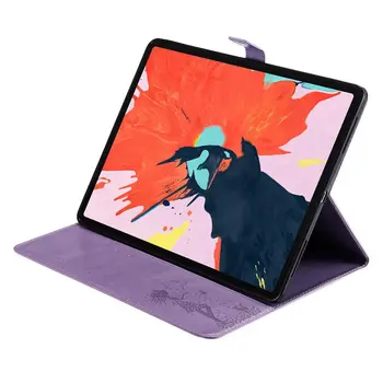 Slim PU Usnje Stojalo Ohišje za iPad Pro Za 12,9 2018 Dekle Mačka Reliefni Slikarstvo Cover za iPad Pro za 12,9 3. Gen primeru - 