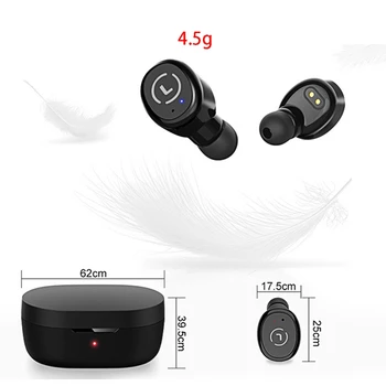 TWS 5.0 Bluetooth Slušalke Športne Slušalke Stereo Zvok Res Brezžični Čepkov z HIFI MIC Slušalke za Pametni Telefon - 