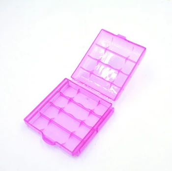 Vroče Candy Barve Prenosne Trde Plastike Baterije Primeru Imetnik Shranjevanje Primera Polje za 4 x AA / AAA baterije s Kljuko Nosilec - 