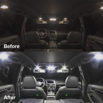 15Pcs Bela Canbus LED Žarnica Avto Žarnice Notranjost Paket Komplet Za 2011-2018 Volvo V60 Zemljevid Dome Trunk Ploščo Svetlobe - 