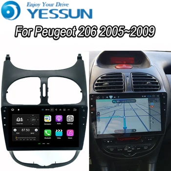 YESSUN Za Peugeot 206 2005~2009 Android Avto Navigacija GPS Avdio Video Radio HD Zaslon na Dotik Stereo Multimedia Player. - 
