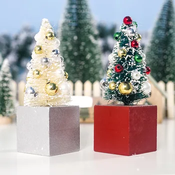 2 Kos Božično Drevo Mini Pisane Kroglice PVC Ustvarjalno Dekoracijo Mize Namizni za Gospodinjstvo izložb Okraski Otroci Darila - 