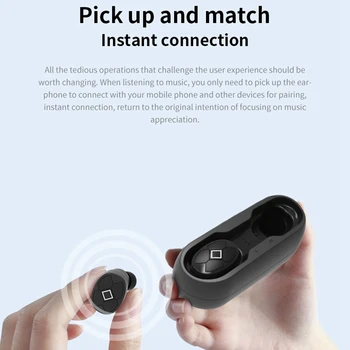 V5 Binaural Mini Bluetooth Slušalke TWS 5.0 Res Stereo Življenje Vodotesno Brezžično Športne Slušalke - 
