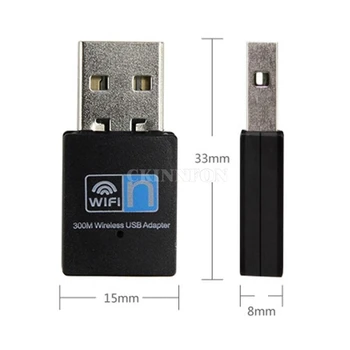 100 kozarcev/Veliko 300Mbps Mini USB Wifi Brezžični Adapter 802.11 B/G/N Omrežja LAN - 