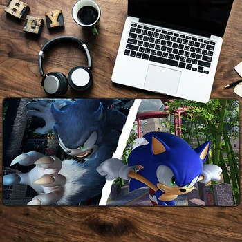 Sonic igre na Srečo Mousepad Računalnik Padmouse 900x400mm Velike Miško, Tipke Tipkovnice Mat za Božično Darilo za Fante - 